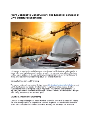 from concept to construction the essential