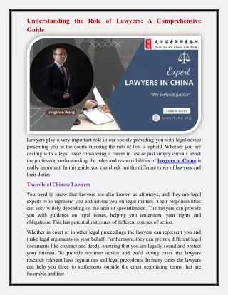 lawyers in China