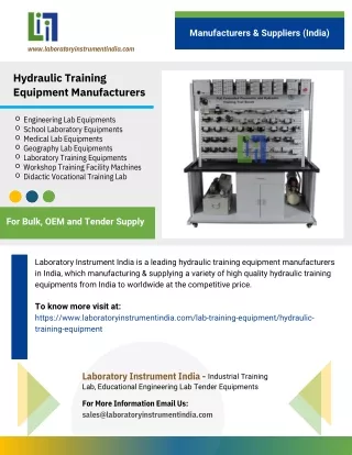 Hydraulic Training Equipment Manufacturers