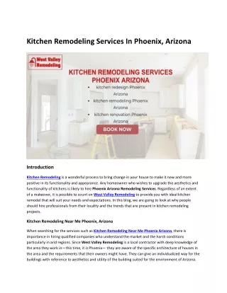 Kitchen Remodeling Services in Phoenix