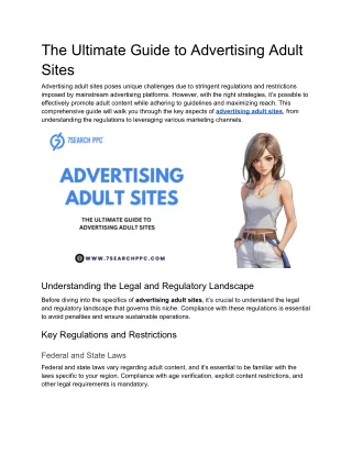 The Ultimate Guide to Advertising Adult Sites