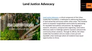 Land Justice Advocacy