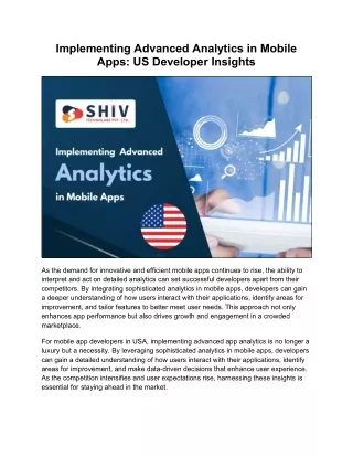 implementing advanced analytics in mobile apps