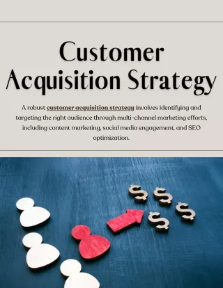 a robust customer acquisition strategy involves