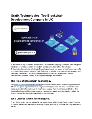 gratix technologies top blockchain development