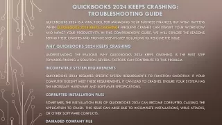 quickbooks 2024 keeps crashing troubleshooting guide