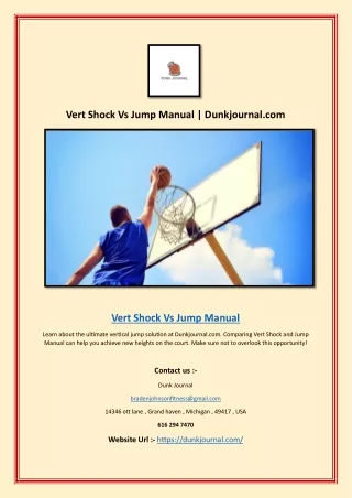 vert shock vs jump manual dunkjournal com