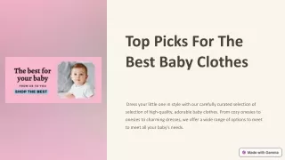 Top Picks for the Best Baby Clothes