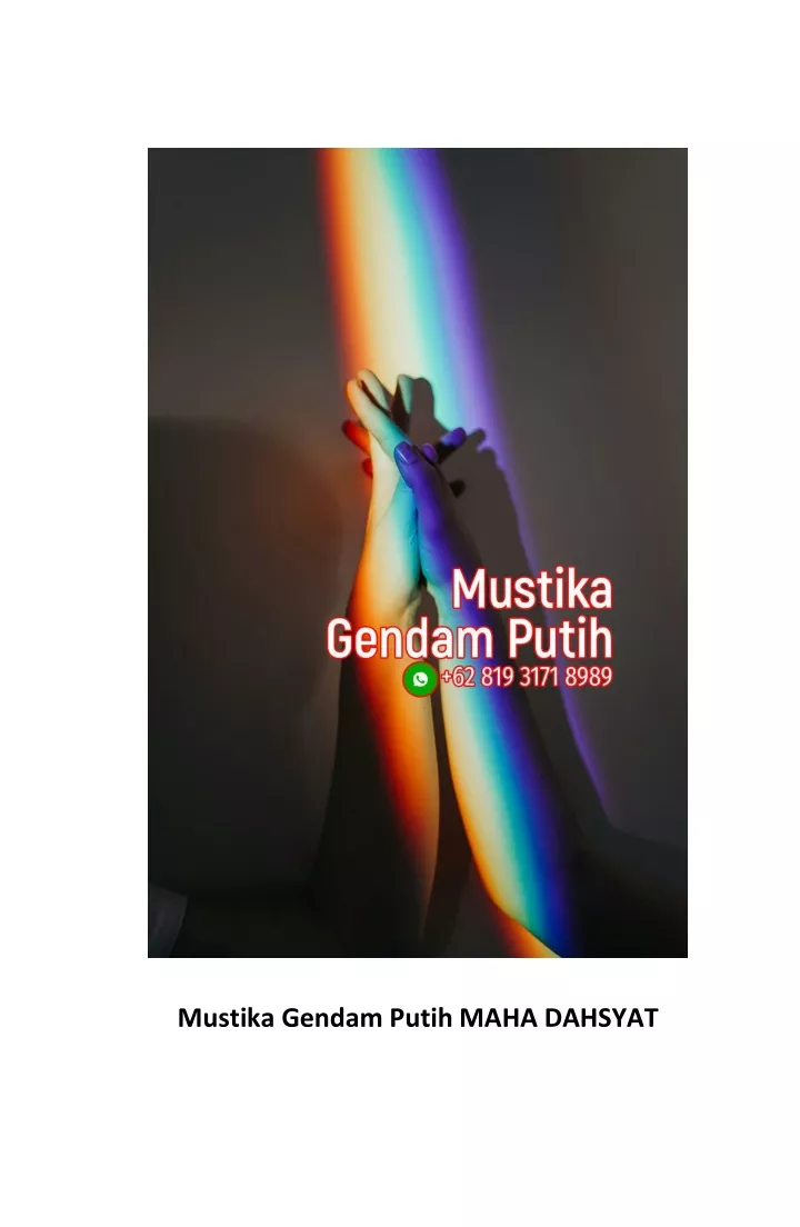 mustika gendam putih maha dahsyat