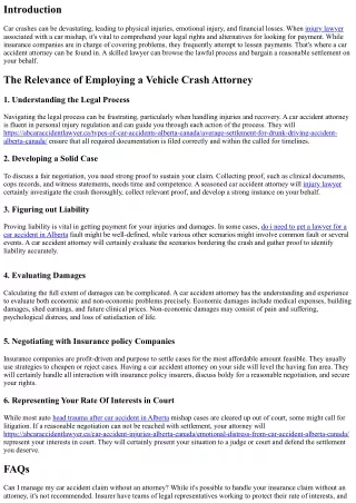 The Role of a Car Accident Attorney in Discussing a Settlement