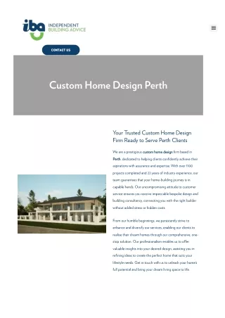 Custom Home Builders Perth