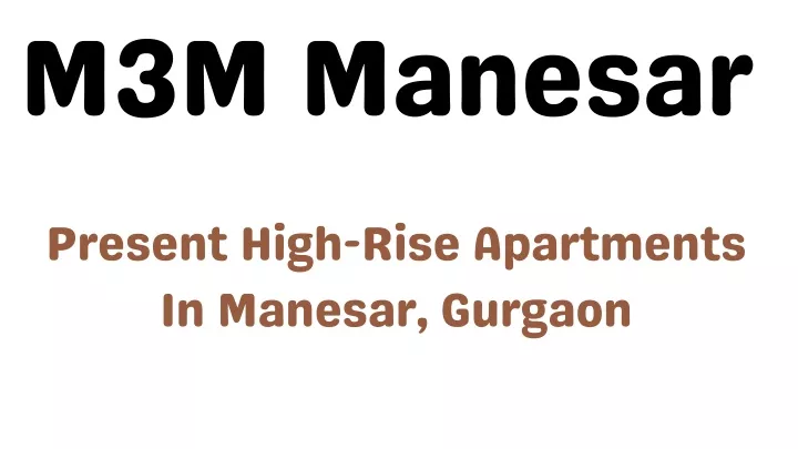 m3m manesar