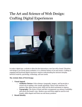 the art and science of web design crafting