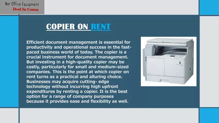 copier on rent