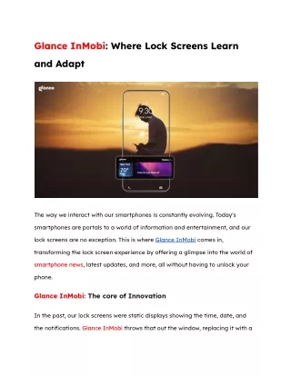 glance inmobi where lock screens learn