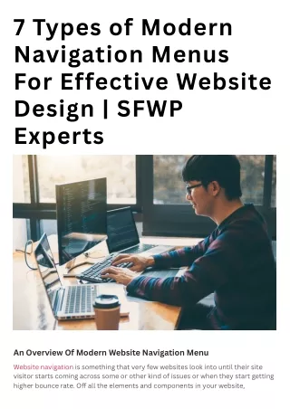7 Types of Modern Navigation Menus For Effective Website Design | SFWPExperts
