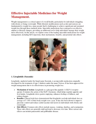 effective injectable medicines for weight