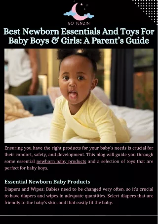Best Newborn Essentials And Toys For Baby Boys & Girls: A Parent’s Guide