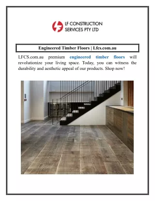 Engineered Timber Floors  Lfcs.com.au