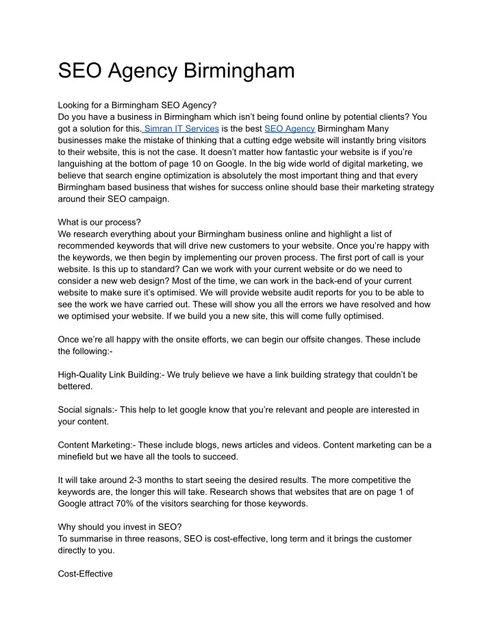 seo agency birmingham