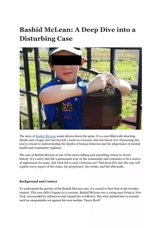 bashid mclean a deep dive into a disturbing case