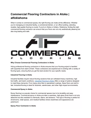 Surface Preparation in Adair | Commercial and Residential Flooring in Atoka