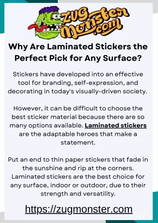 Boost Your Brand with Laminated Stickers