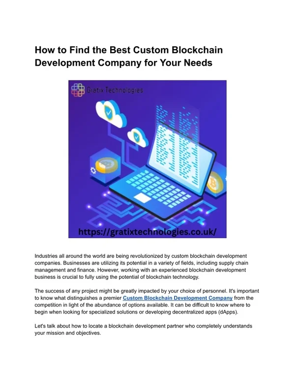 how to find the best custom blockchain