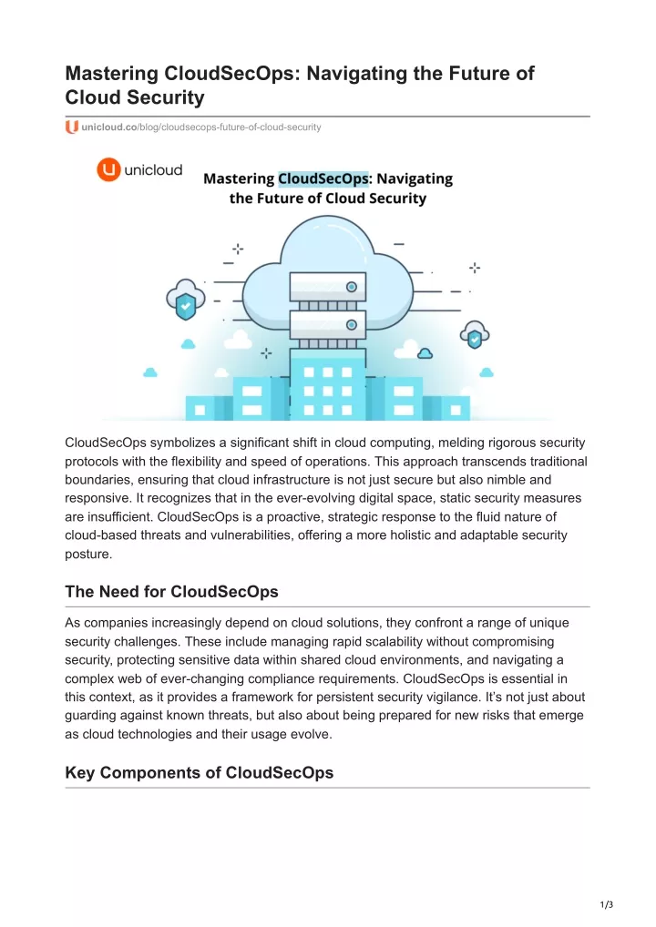 mastering cloudsecops navigating the future