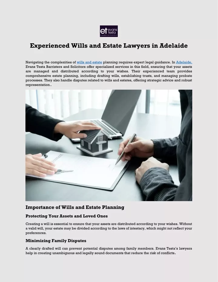 experienced wills and estate lawyers in adelaide