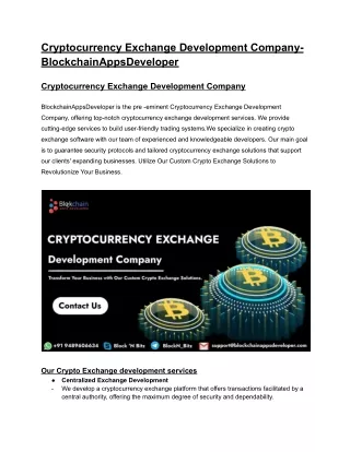 cryptocurrency exchange development company