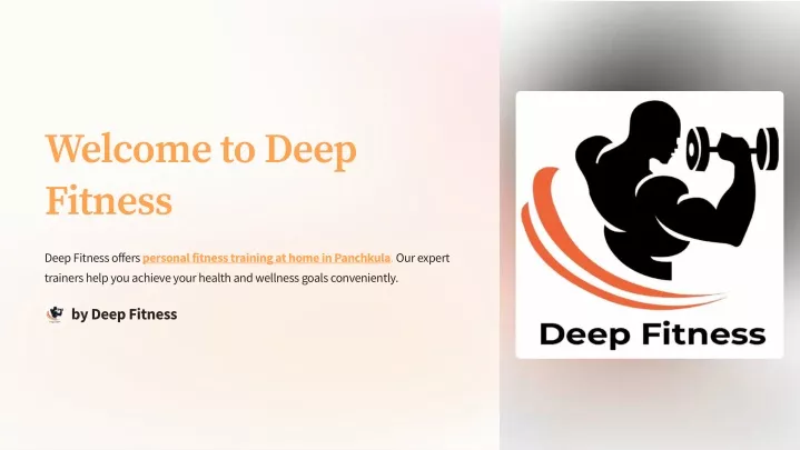 welcome to deep fitness