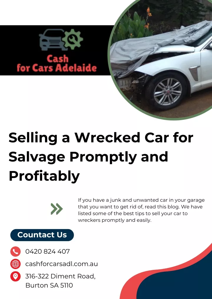 selling a wrecked car for salvage promptly