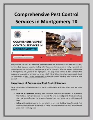 comprehensive pest control services in montgomery
