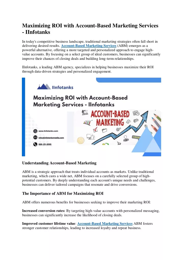 maximizing roi with account based marketing