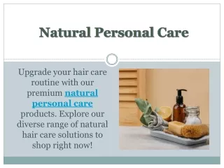 Natural Personal Care