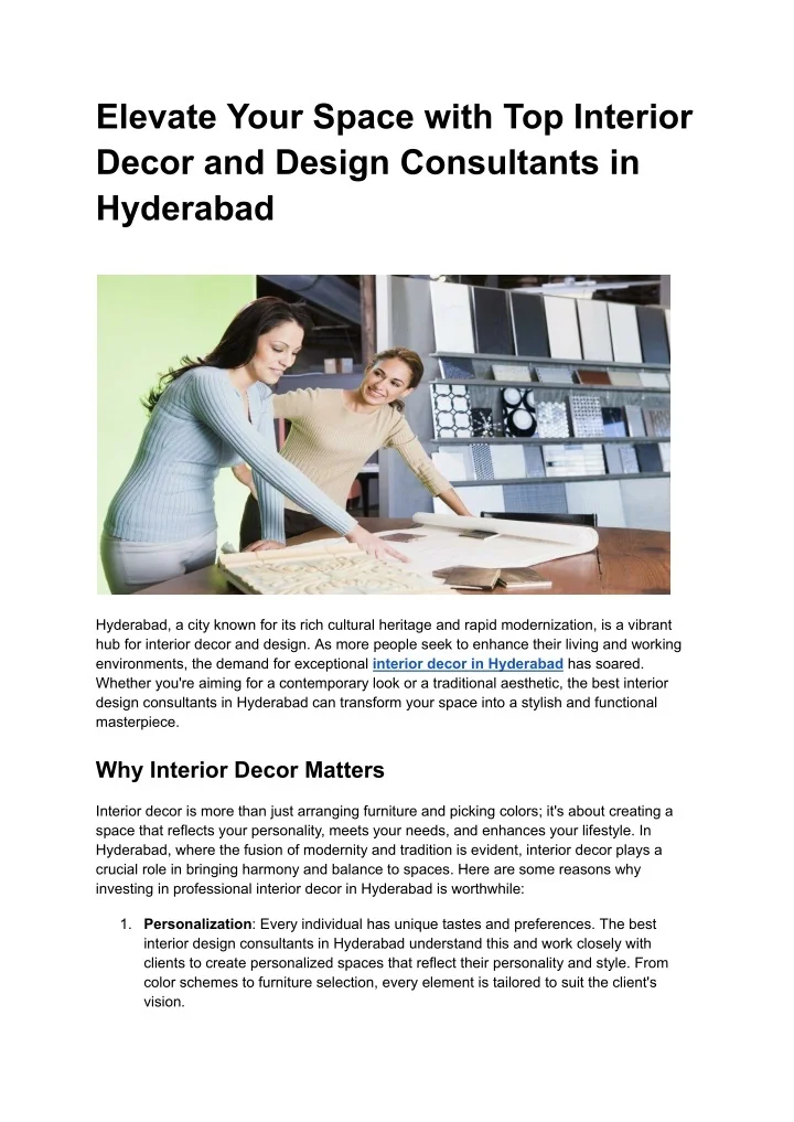 PPT - Elevate Your Space with Top Interior Decor and Design Consultants ...