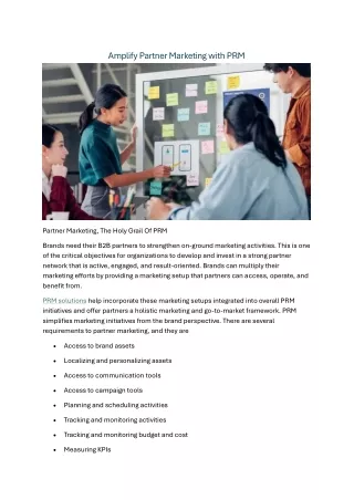 Amplify Partner Marketing with