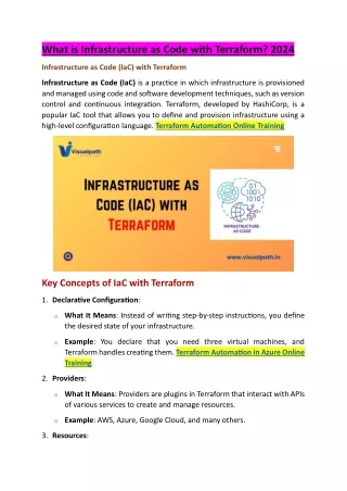 what is infrastructure as code with terraform 2024
