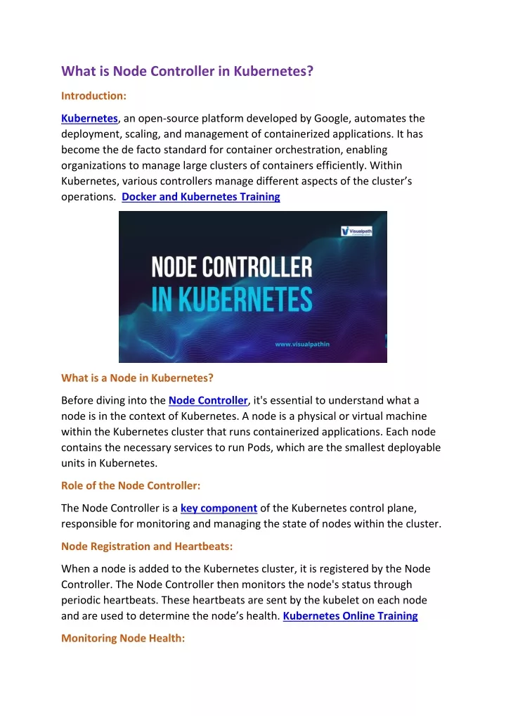 what is node controller in kubernetes