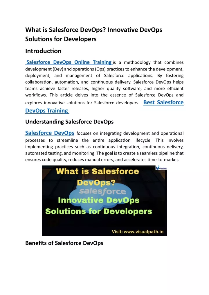 what is salesforce devops innovative devops