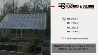 Polycarbonate vs. Acrylic Which is Better for Greenhouse Panels