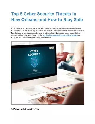 top 5 cyber security threats in new orleans