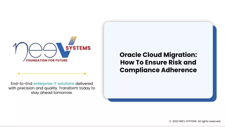 oracle cloud migration how to ensure risk and compliance adherence