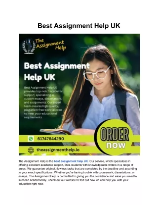 best assignment help uk