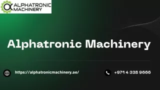 alphatronic machinery