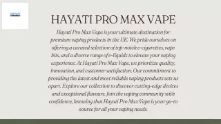 Hayati Pro Max Vape