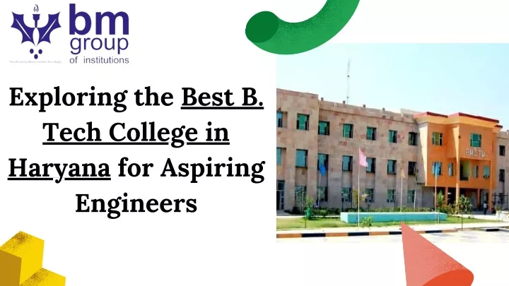 exploring the best b tech college in haryana