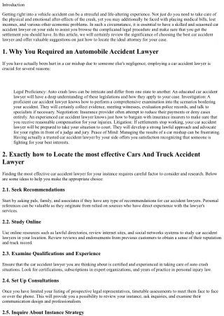 Getting the Payment You Deserve: Selecting the Best Car Accident Lawyer