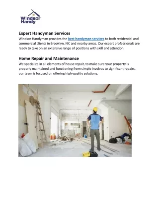 Professional Residential & Commercial Home Repair & Handyman services - Windsor
